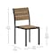 Flash Furniture Natural/Gray Armless Faux Teak Patio Dining Chair SB-CA108-NAT-GG - alternate 5